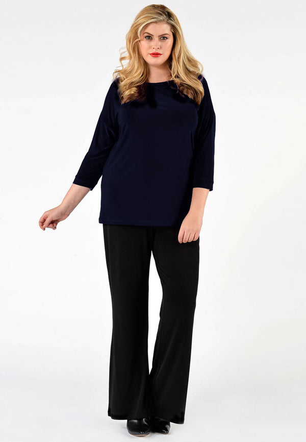 Yoek Shirt Wide Driekwart Mouwen DOLCE - Blauw