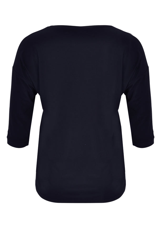 Yoek Shirt Wide Driekwart Mouwen DOLCE - Blauw