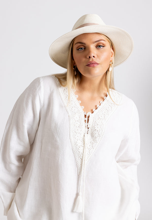 Yoek Sienna Fedora Ivory/Taupe - Ecru