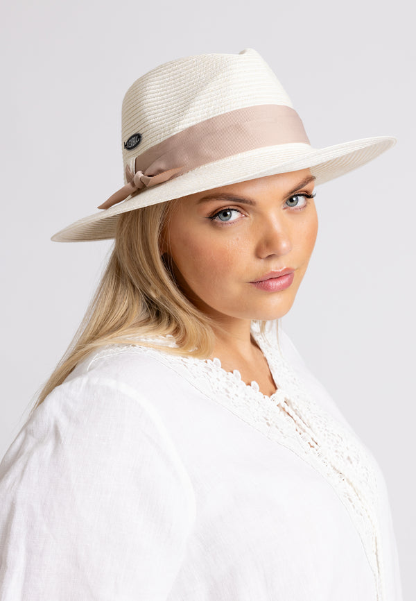 yoek Sienna Fedora Ivory/Taupe - ecru