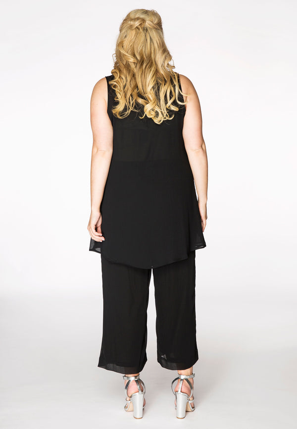 Yoek Singlet Flare Uni VOILE - Zwart