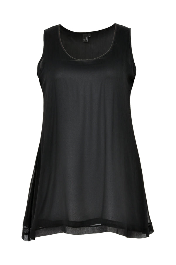 Yoek Singlet Flare Uni VOILE - Zwart