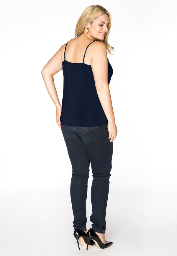 Yoek Singlet Spaghetti Bandjes DOLCE - Blauw