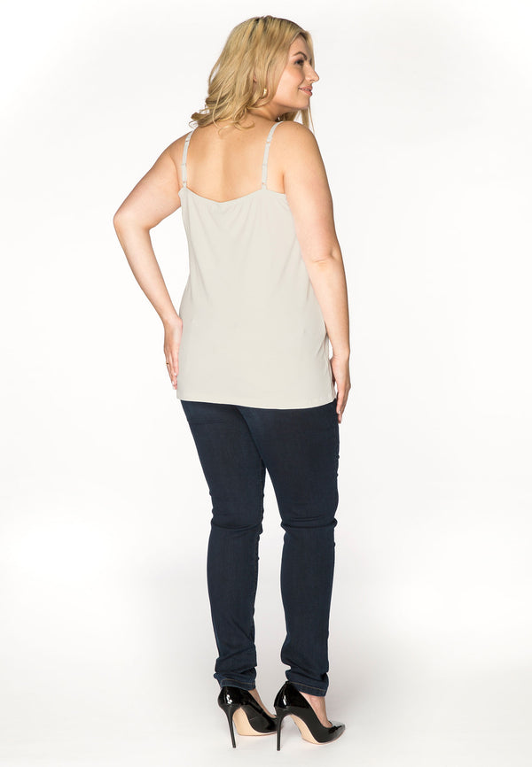 Yoek Singlet Spaghetti Bandjes DOLCE - Ecru