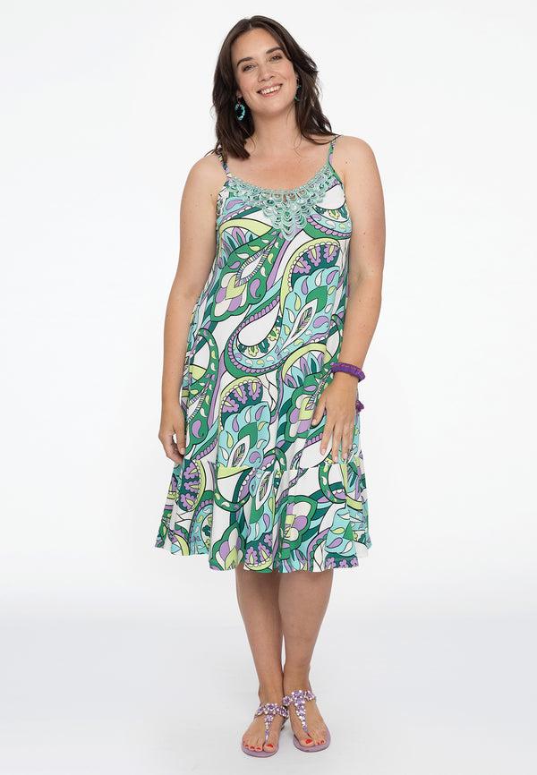 Yoek Spaghetti-jurk BARI - Wit