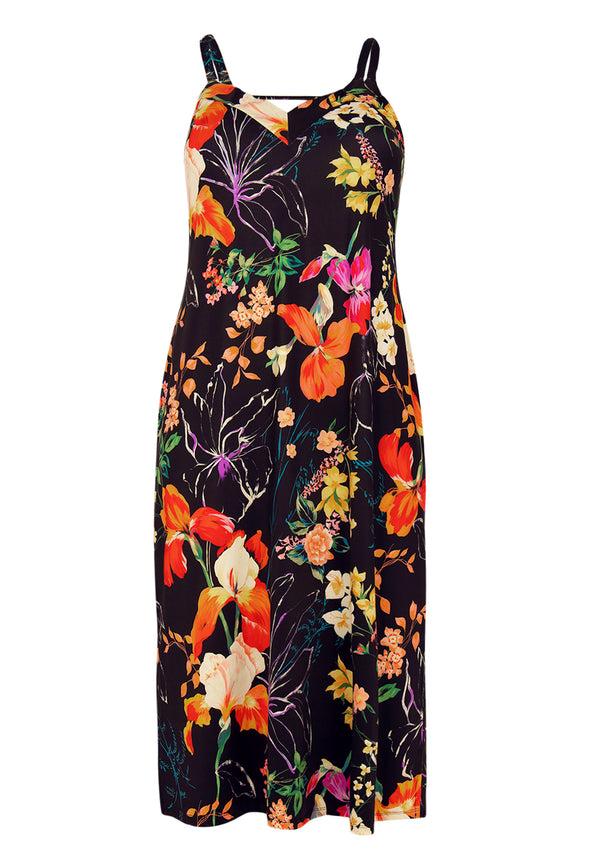 Yoek Spaghetti Jurk CAMPO - Zwart