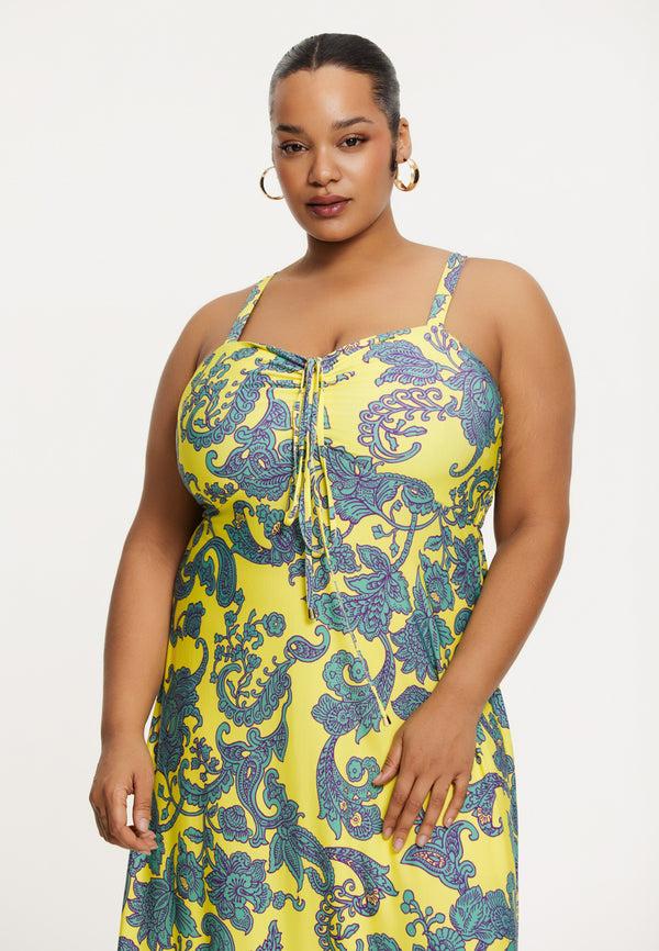 yoek Spaghetti-jurk RETROLOVE - multi