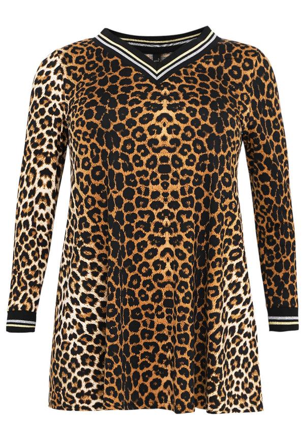 Yoek Sweatshirt LEOPARD - Bruin