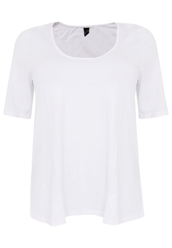Yoek T-shirt A-lijn VISCOSE - Wit