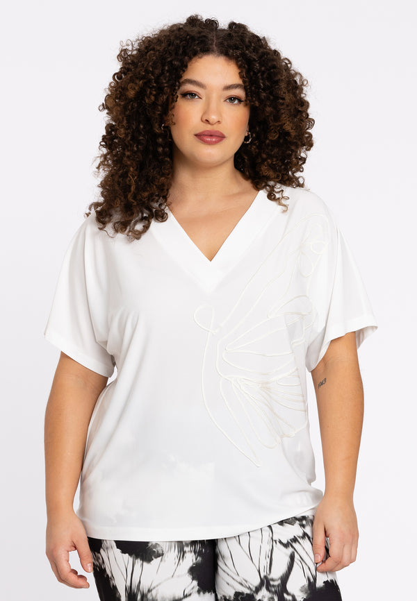 yoek T-shirt DOLCE HANNELORE - ecru