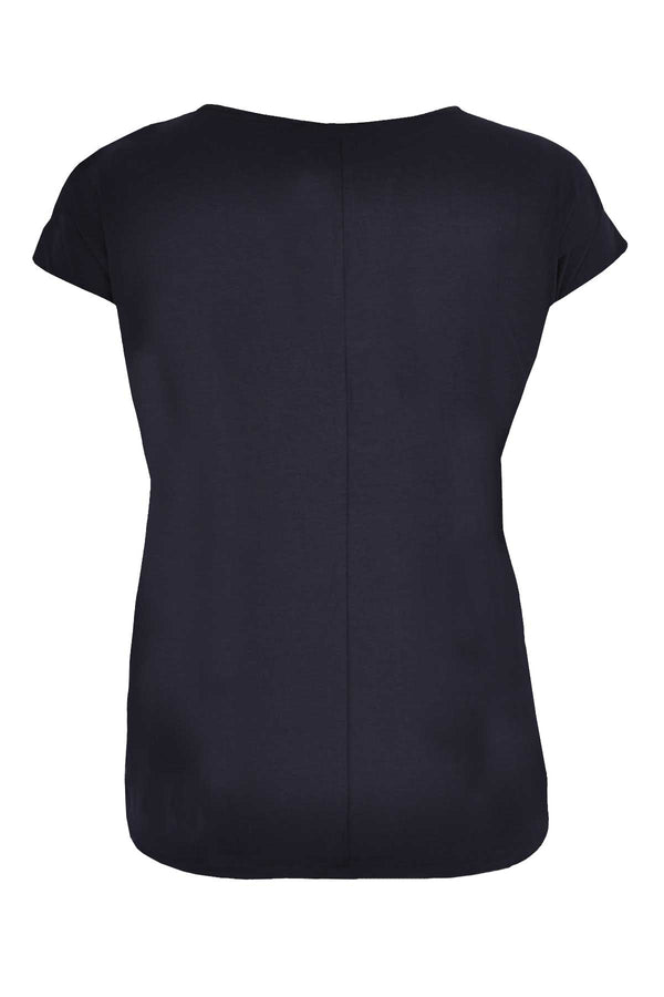 Yoek T-shirt Kapmouwen COTTON - Blauw