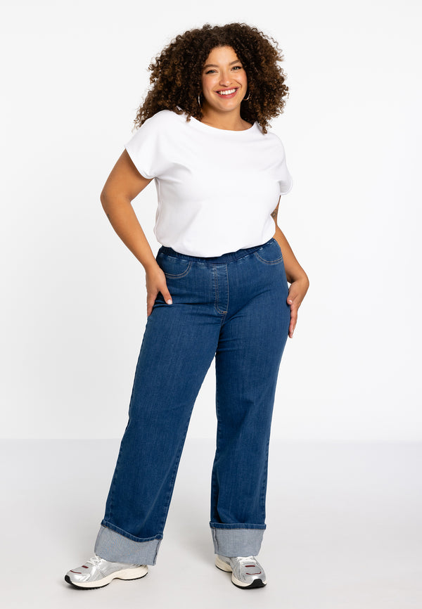 Yoek T-shirt Kapmouwen COTTON - Wit