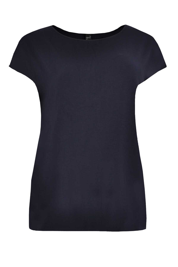 Yoek T-shirt Kapmouwen Wijd VISCOSE - Blauw