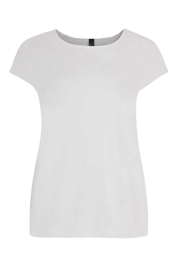 Yoek T-shirt Kapmouwen Wijd VISCOSE - Wit