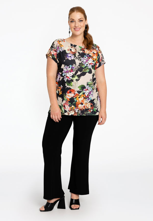Yoek T-Shirt Mouwloos BOUQUET - Mid Brown