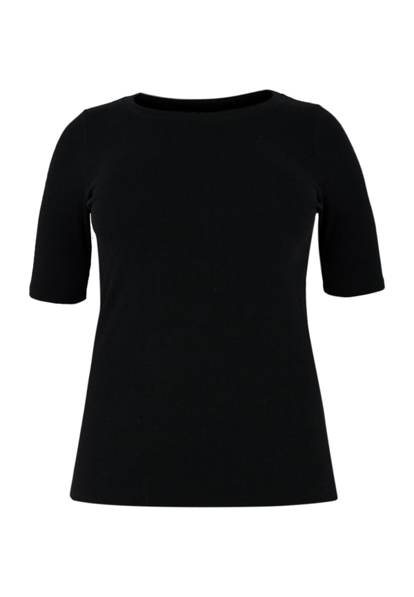 Yoek T-shirt Rib LOUNGE - Zwart