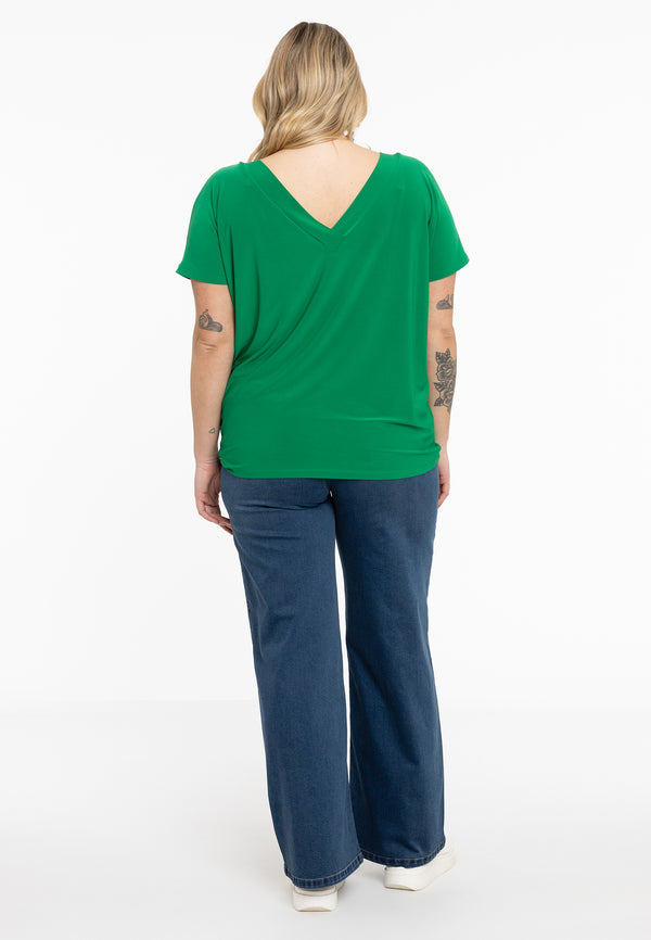 Yoek T-shirt V-hals DOLCE - Groen