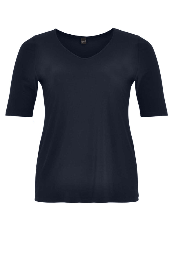 Yoek T-shirt V-hals Relax Fit DOLCE - Blauw