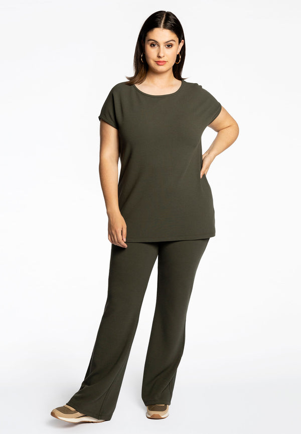 Yoek T-Shirt Wijd DIAGONAL - Groen