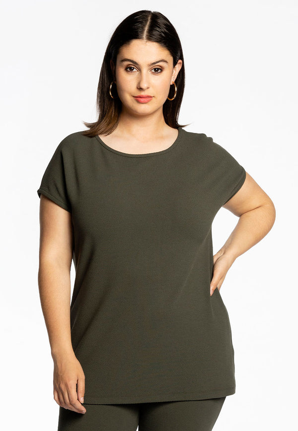 yoek T-Shirt wijd DIAGONAL - Groen