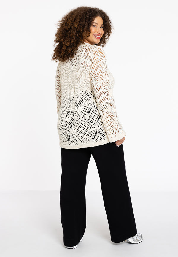 Yoek Top Crochet LOUNGE - Ecru