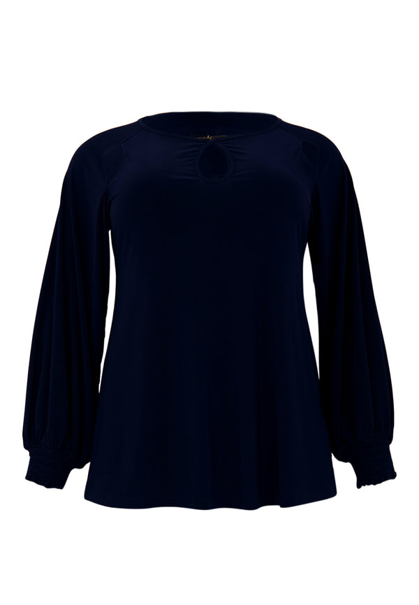 Yoek Top Cut-out DOLCE - Blauw