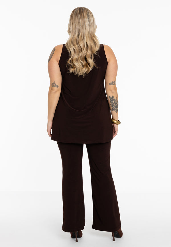 Yoek Top Flare DOLCE - Bruin