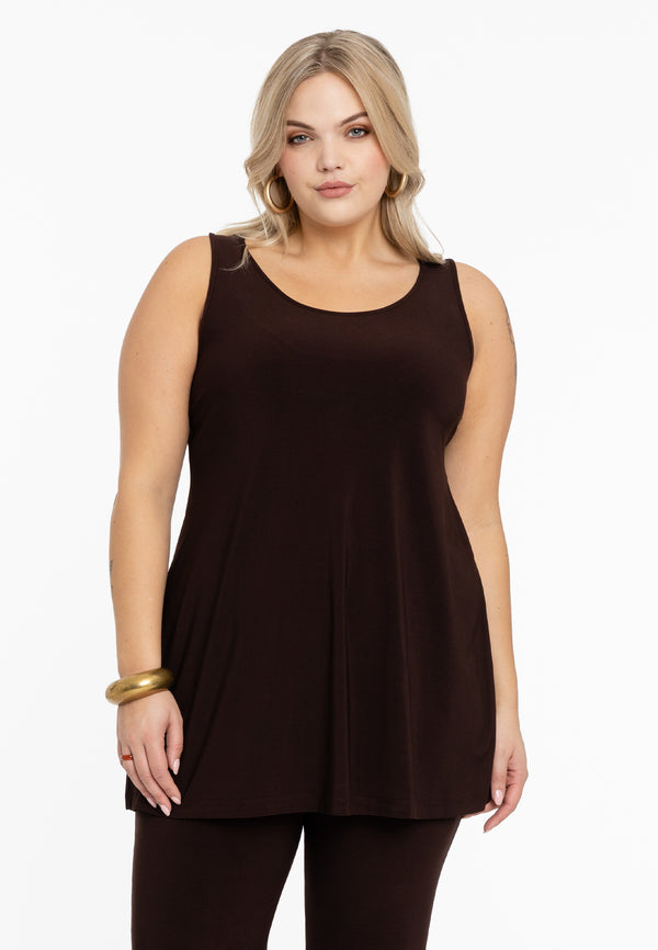 yoek Top flare DOLCE - Bruin