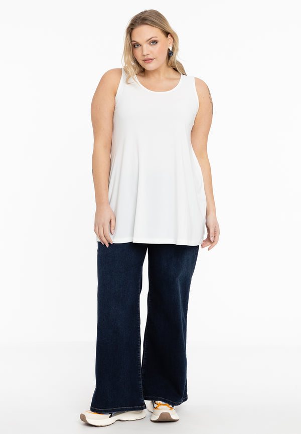 Yoek Top Flare DOLCE - Ecru