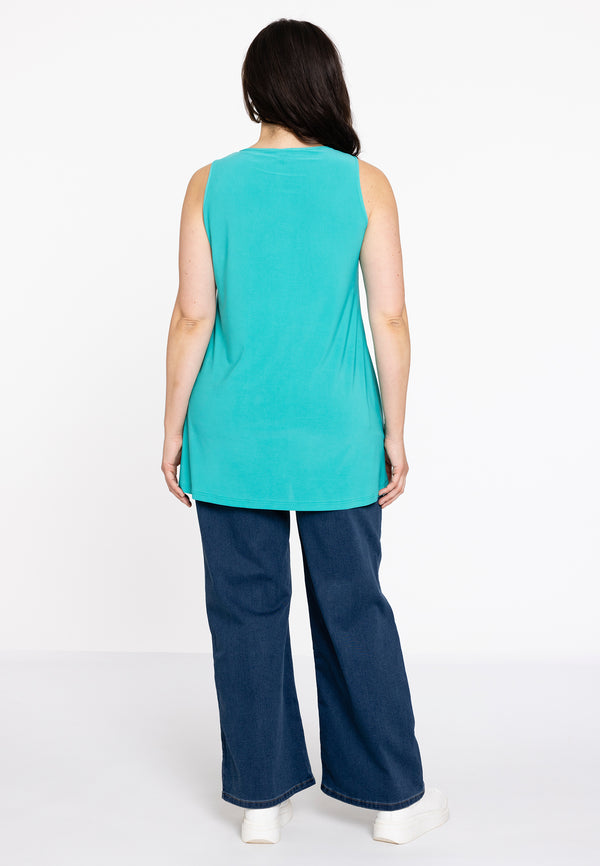 Yoek Top Flare DOLCE - Turquoise