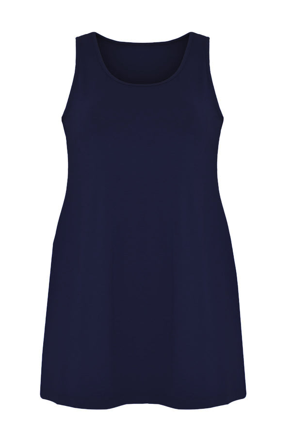 Yoek Top Flare VISCOSE - Blauw