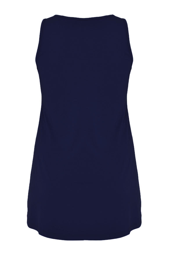 Yoek Top Flare VISCOSE - Blauw