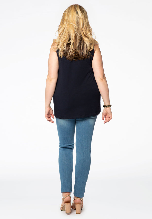 Yoek Top Relax Fit COTTON - Blauw