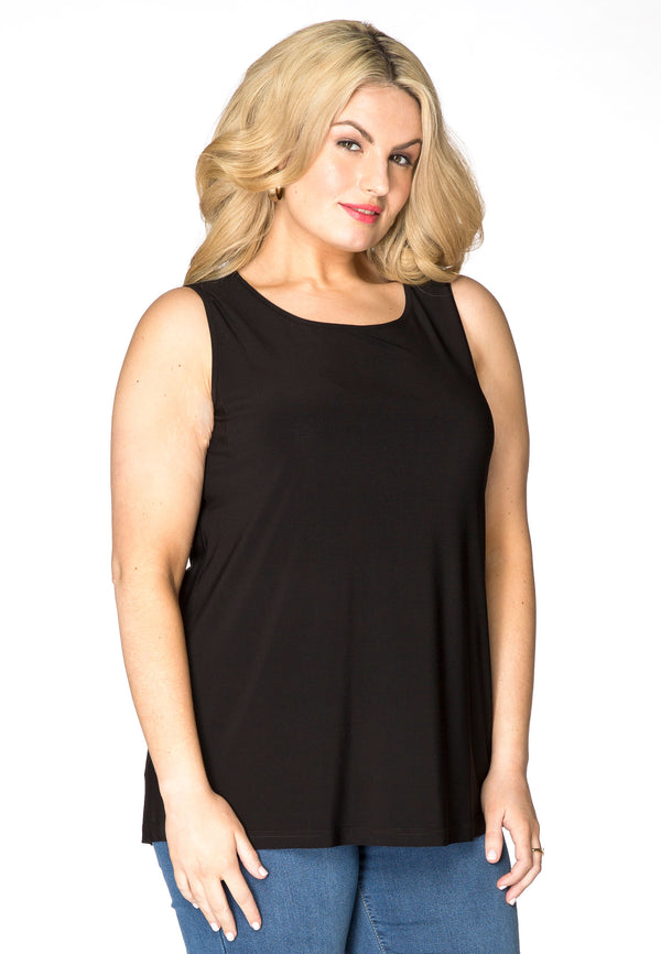 yoek Top relax fit DOLCE - Zwart