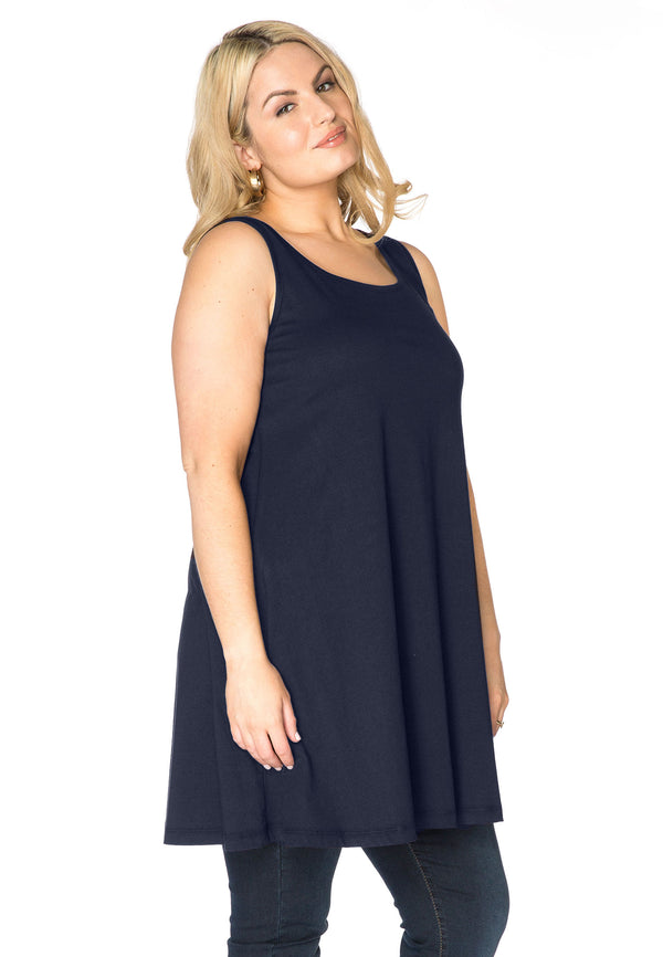 yoek Top wide bottom COTTON - Blauw