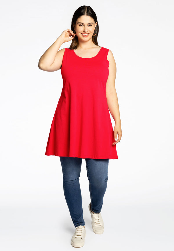 Yoek Top Wide Bottom COTTON - Rood
