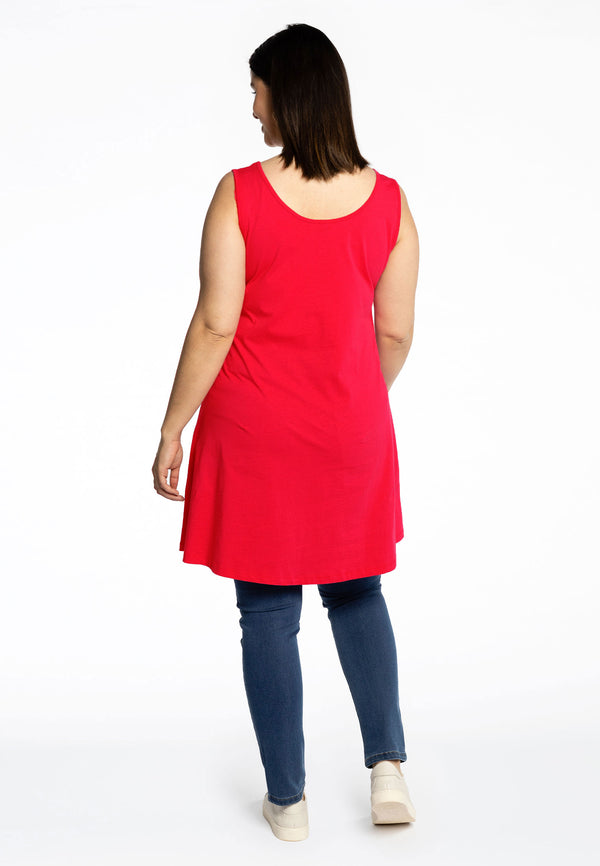 Yoek Top Wide Bottom COTTON - Rood
