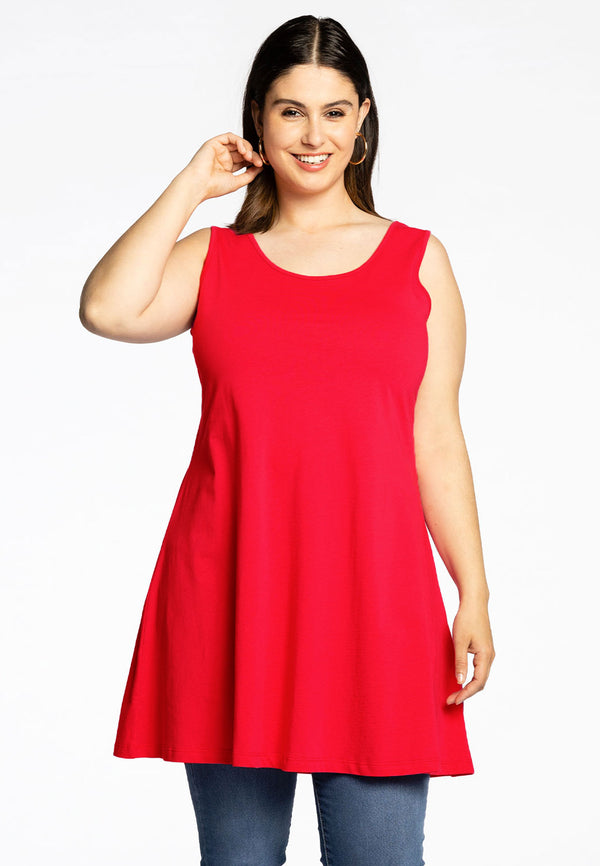 yoek Top wide bottom COTTON - Rood