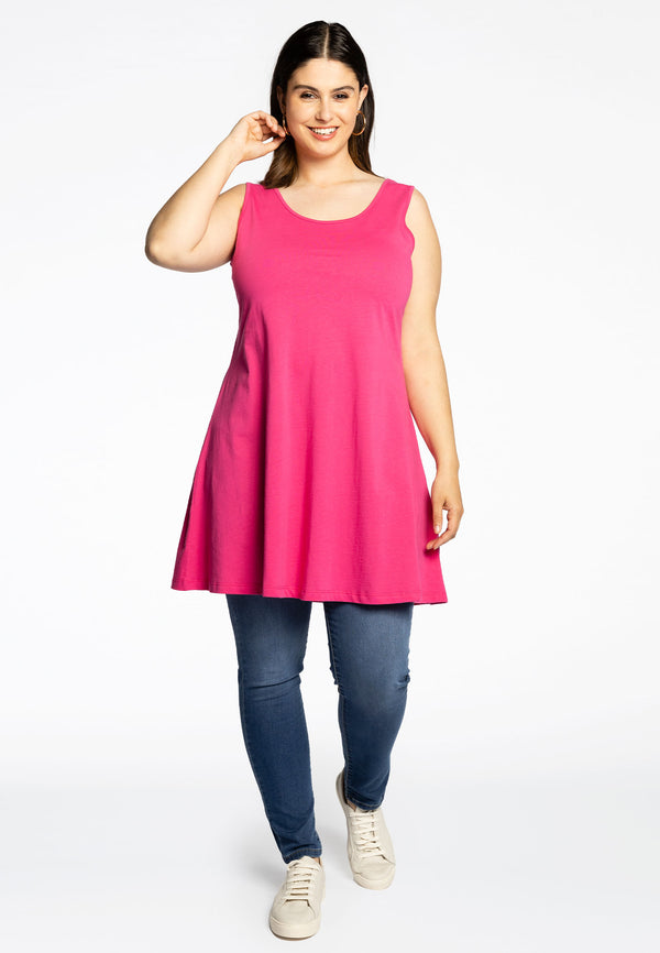 Yoek Top Wide Bottom COTTON - Roze