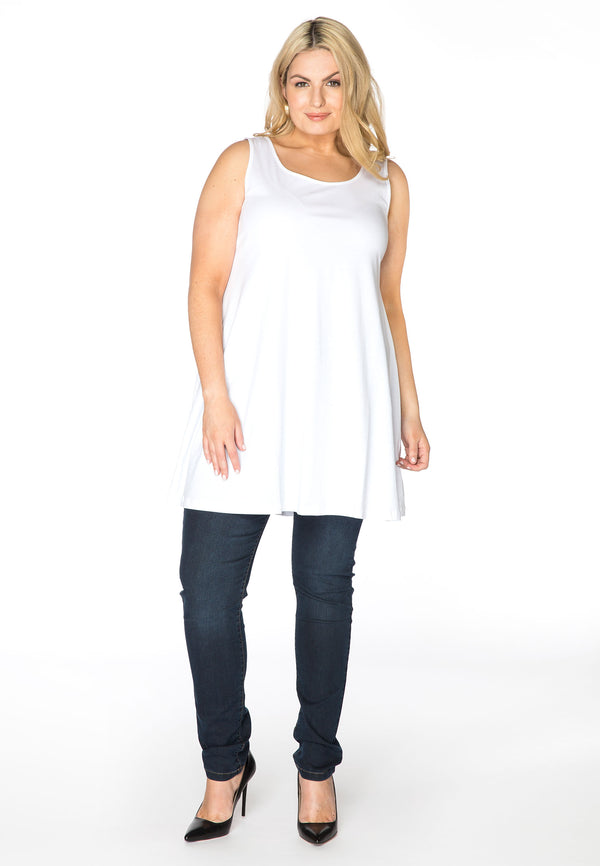 Yoek Top Wide Bottom COTTON - Wit