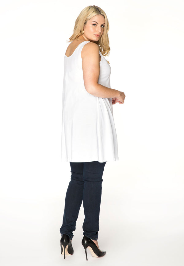 Yoek Top Wide Bottom COTTON - Wit