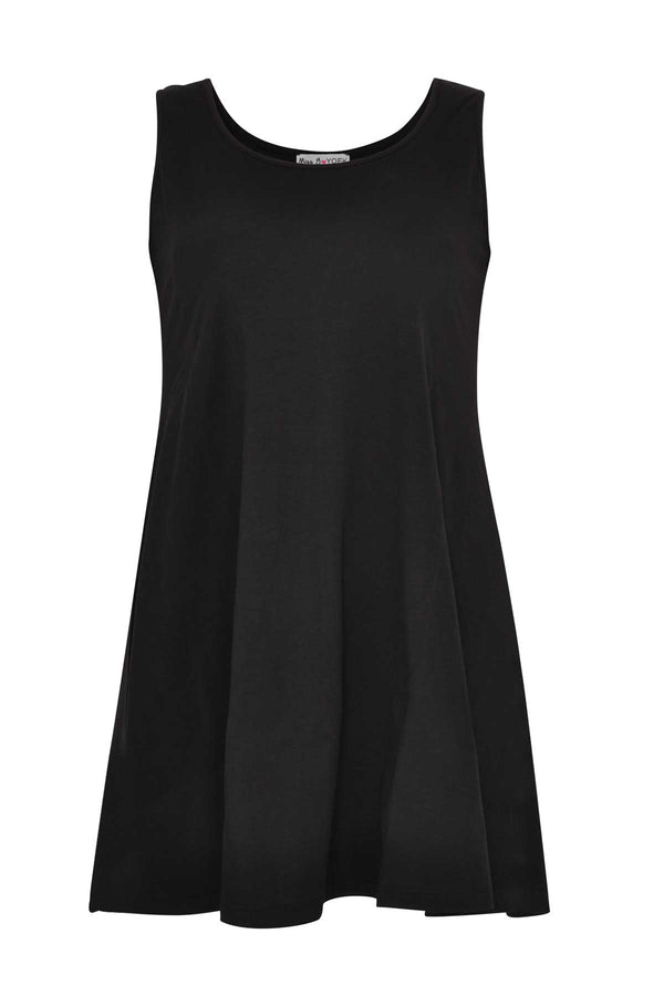 Yoek Top Wide Bottom COTTON - Zwart