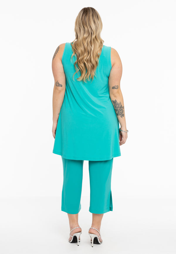 Yoek Top Wide Bottom DOLCE - Turquoise