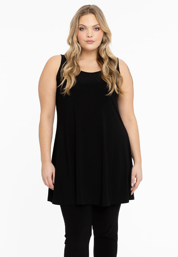 yoek Top wide bottom DOLCE - Zwart