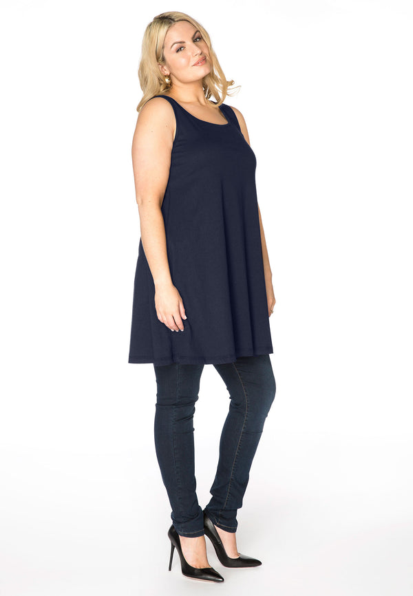 Yoek Top Wide Bottom VISCOSE - Blauw