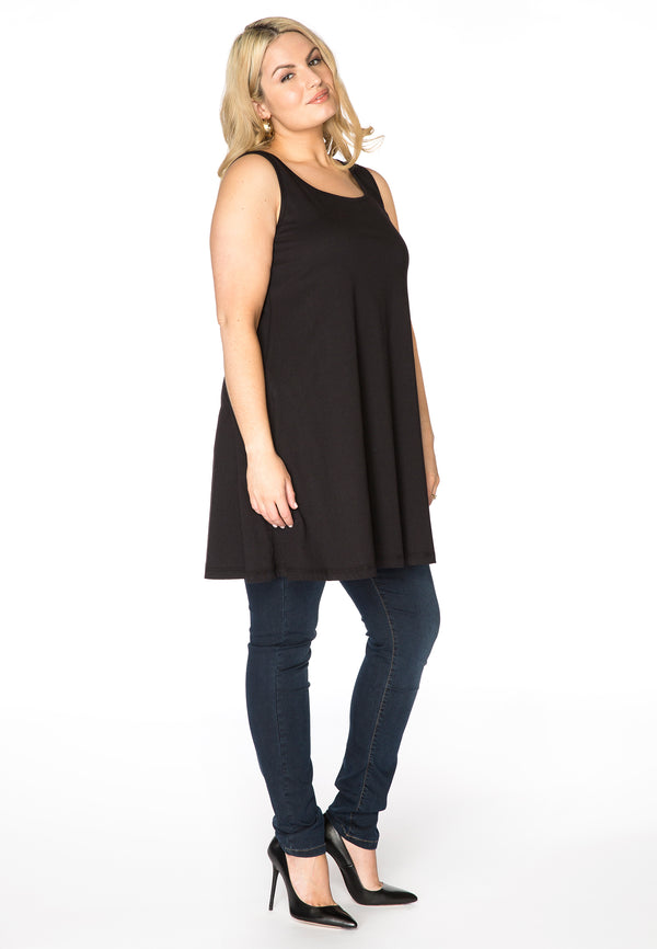 Yoek Top Wide Bottom VISCOSE - Zwart