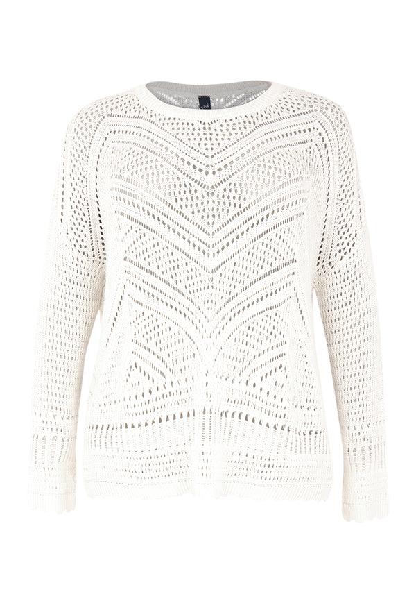 Yoek Trui Ajour KNIT - Ecru