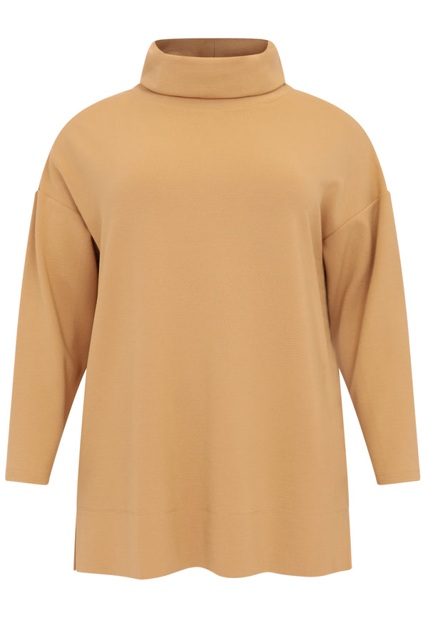 Yoek Trui Met Turtle Neck DIAGONAL - Light Brown