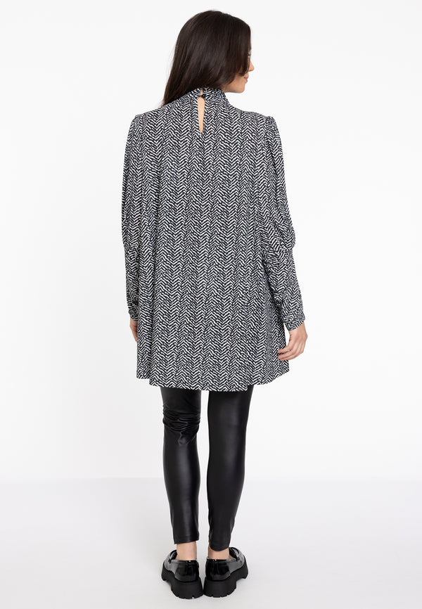 Yoek Tunic Wide Bottom NOVA - Zwart