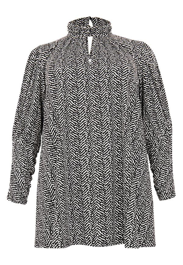 Yoek Tunic Wide Bottom NOVA - Zwart